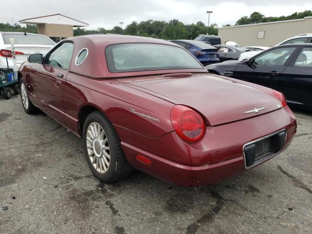 1FAHP60A84Y109765 - 2004 FORD THUNDERBIR BURGUNDY photo 3