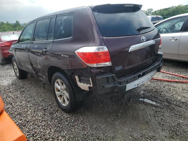 5TDZA3EH8CS026433 - 2012 TOYOTA HIGHLANDER BASE BURGUNDY photo 2