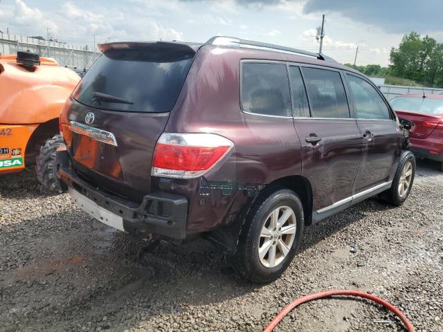 5TDZA3EH8CS026433 - 2012 TOYOTA HIGHLANDER BASE BURGUNDY photo 3