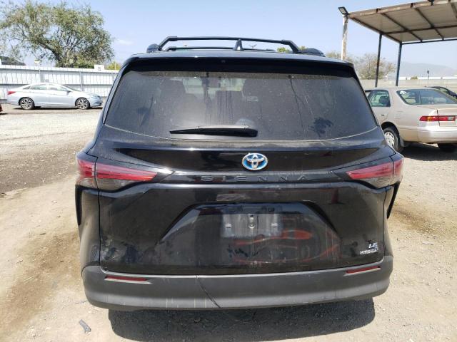 5TDBRKEC5NS087346 - 2022 TOYOTA SIENNA LE BLACK photo 6