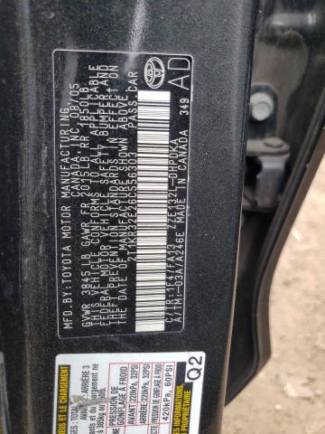 2T1KR32E26C556303 - 2006 TOYOTA COROLLA MA XR BLACK photo 12