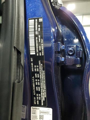 ZARFAEDN0H7557798 - 2017 ALFA ROMEO GIULIA Q4 ლურჯი ფოტო 12