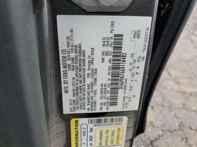 3FA6P0G76GR118482 - 2016 FORD FUSION S CHARCOAL photo 10