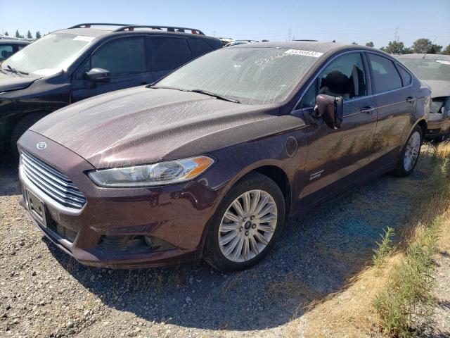 3FA6P0SUXDR319147 - 2013 FORD FUSION TITANIUM PHEV BURGUNDY photo 1