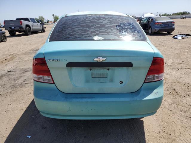 KL1TD52605B288069 - 2005 CHEVROLET AVEO BASE BLUE photo 6