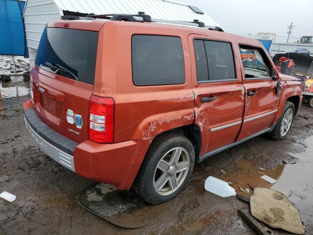 1J8FT48W38D521924 - 2008 JEEP PATRIOT LIMITED ORANGE photo 3