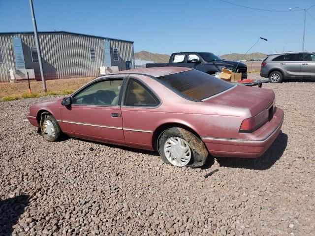 1FAPP6046MH133021 - 1991 FORD THUNDERBIR MAROON photo 2