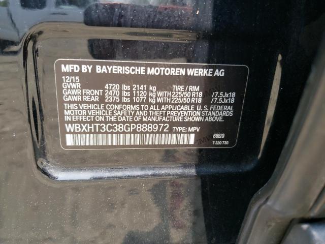 WBXHT3C38GP888972 - 2016 BMW X1 XDRIVE28I BLACK photo 13