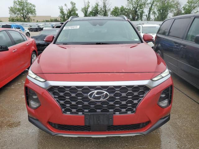 5NMS53AA3KH104245 - 2019 HYUNDAI SANTA FE LIMITED RED photo 5