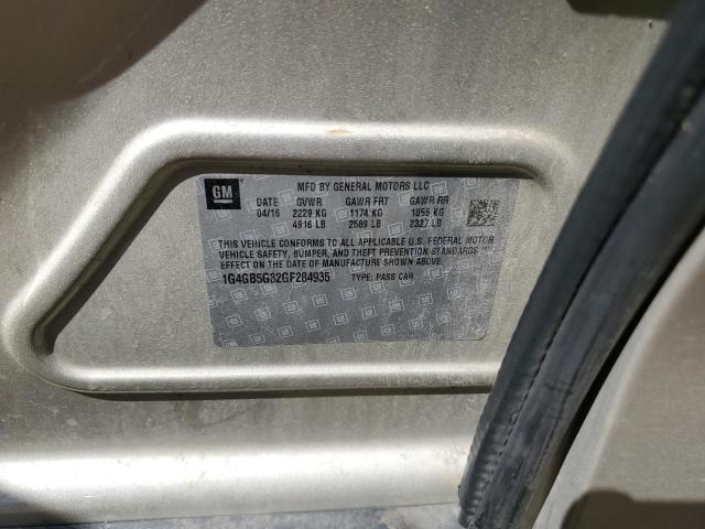 1G4GB5G32GF284935 - 2016 BUICK LACROSSE TAN photo 12