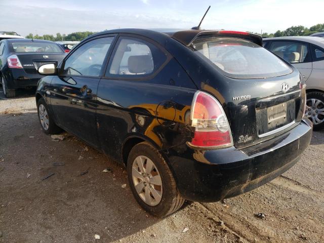 KMHCM36C28U091423 - 2008 HYUNDAI ACCENT GS BLACK photo 3