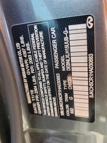 SJKCH5CR1HA030883 - 2017 INFINITI QX30 BASE رمادي صورة 12