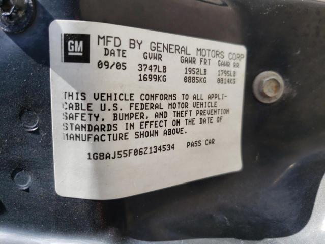 1G8AJ55F06Z134534 - 2006 SATURN ION LEVEL 2 金色 照片 12