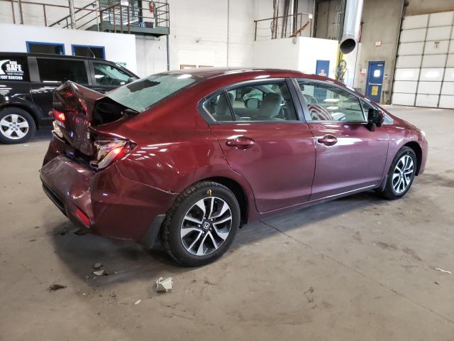 19XFB2F89FE098698 - 2015 HONDA CIVIC EX MAROON photo 3