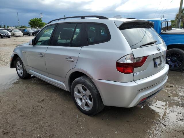 WBXPC93498WJ08301 - 2008 BMW X3 3.0SI SILVER photo 2