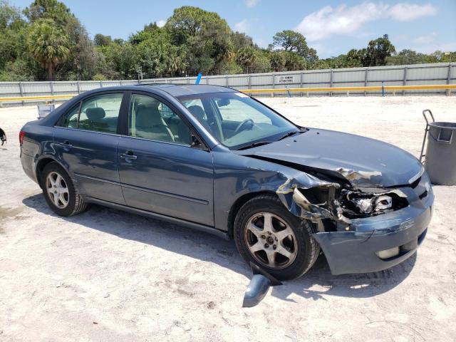 5NPEU46F86H052534 - 2006 HYUNDAI SONATA GLS BLUE photo 4