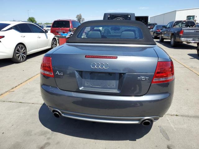 WAUAF48H39K011447 - 2009 AUDI A4 2.0T CABRIOLET GRAY photo 6