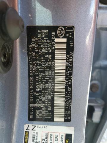 2T1KR32E86C618593 - 2006 TOYOTA COROLLA MA XR BLUE photo 12