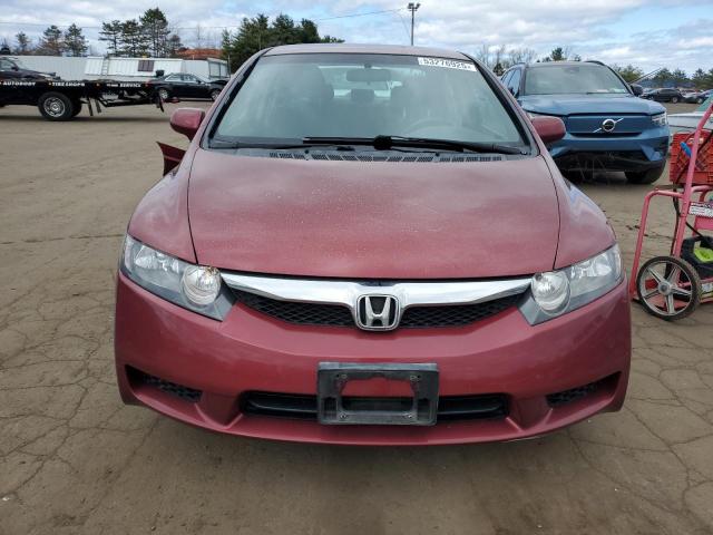 2HGFA1F61AH551447 - 2010 HONDA CIVIC LX-S BURGUNDY photo 5