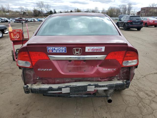2HGFA1F61AH551447 - 2010 HONDA CIVIC LX-S BURGUNDY photo 6