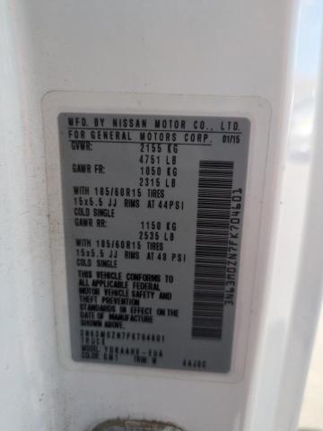 3N63M0ZN7FK704601 - 2015 CHEVROLET CITY EXPRE LT 白色 照片 12