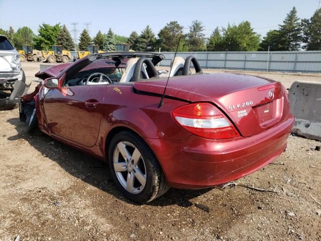 WDBWK54F06F101740 - 2006 MERCEDES-BENZ SLK 280 RED photo 2