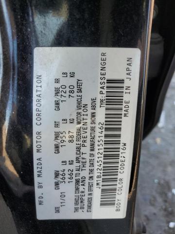 JM1BJ245121551462 - 2002 MAZDA PROTEGE PR5 黑色 照片 12