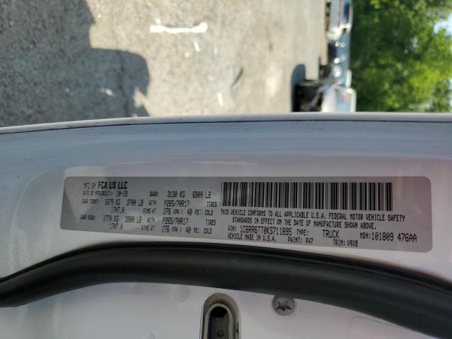 1C6RR6TT0KS711895 - 2019 RAM 1500 CLASS SLT 白色 照片 12