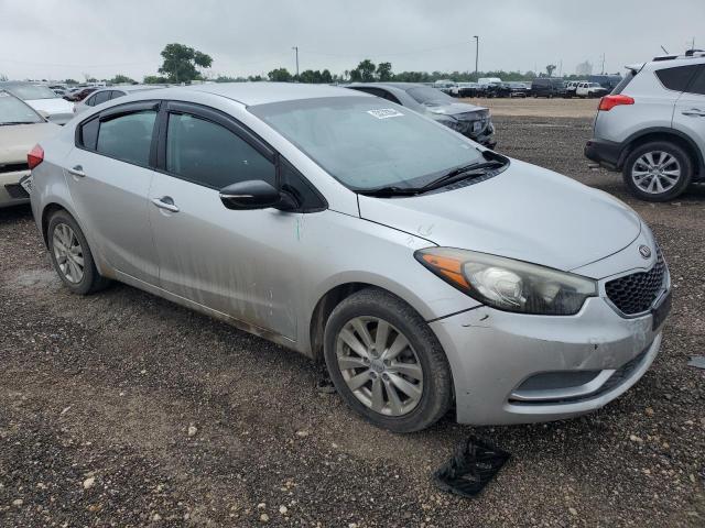 KNAFX4A64E5107205 - 2014 KIA FORTE LX SILVER photo 4