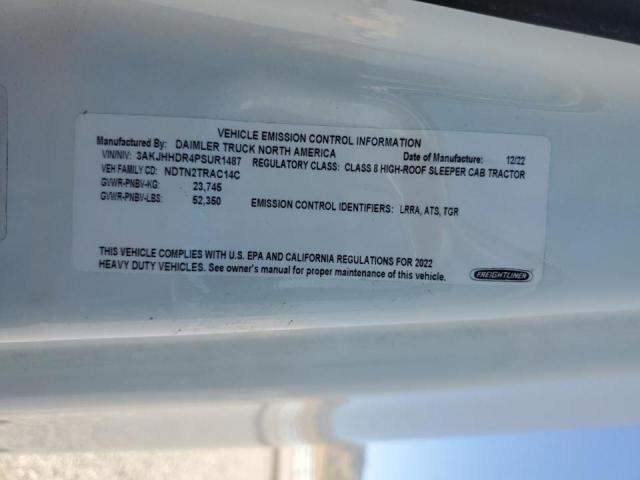 3AKJHHDR4PSUR1487 - 2023 FREIGHTLINER CASCADIA 1 白色 照片 10