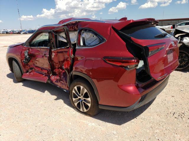 5TDGZRAH2LS009328 - 2020 TOYOTA HIGHLANDER XLE Rot Foto 2