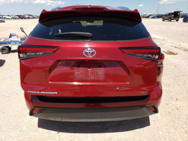 5TDGZRAH2LS009328 - 2020 TOYOTA HIGHLANDER XLE Rot Foto 6