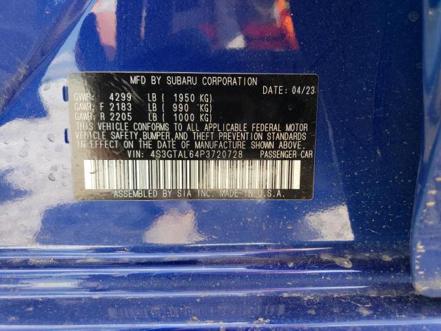 4S3GTAL64P3720728 - 2023 SUBARU IMPREZA SPORT BLUE photo 14