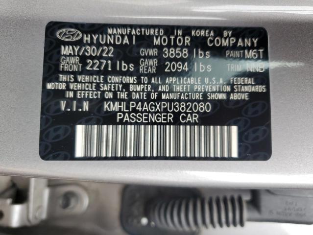 KMHLP4AGXPU382080 - 2023 HYUNDAI ELANTRA LIMITED GRAY photo 12