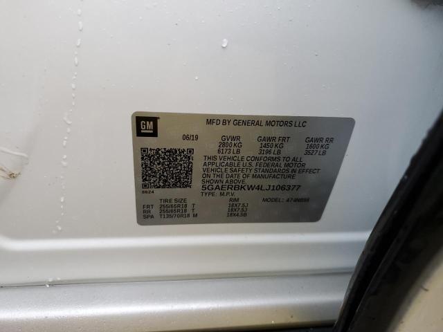 5GAERBKW4LJ106377 - 2020 BUICK ENCLAVE ESSENCE თეთრი ფოტო 14