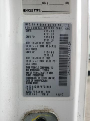 3N63M0ZN6FK724404 - 2015 CHEVROLET CITY EXPRE LT WHITE photo 13