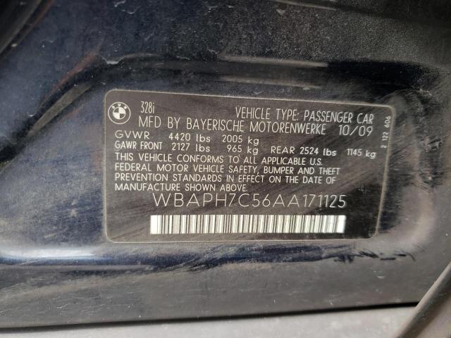 WBAPH7C56AA171125 - 2010 BMW 328I I BLUE photo 12