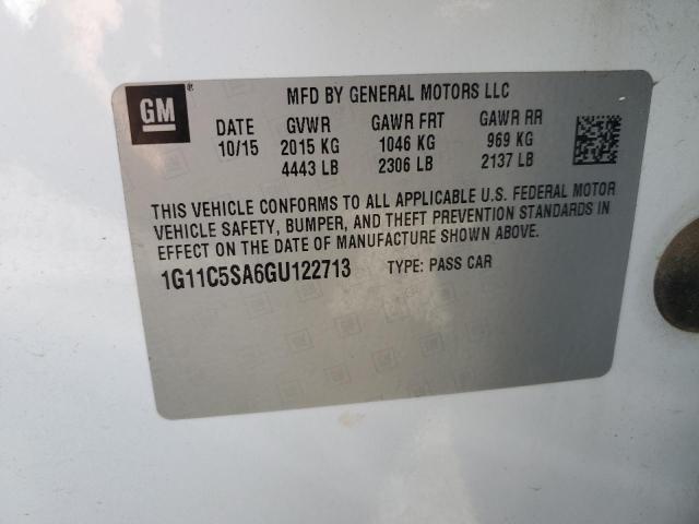 1G11C5SA6GU122713 - 2016 CHEVROLET MALIBU LIM LT Ақ фото 12