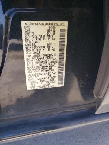 5N1AR18U06C648352 - 2006 NISSAN PATHFINDER LE 黑色 照片 13