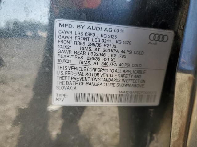 WA1DGAFE2FD008375 - 2015 AUDI Q7 PRESTIGE GRAY photo 13