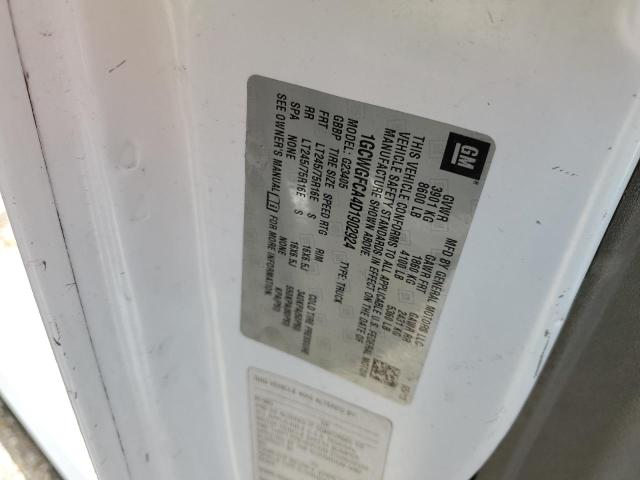 1GCWGFCA4D1902924 - 2013 CHEVROLET EXPRESS G2 WHITE photo 13