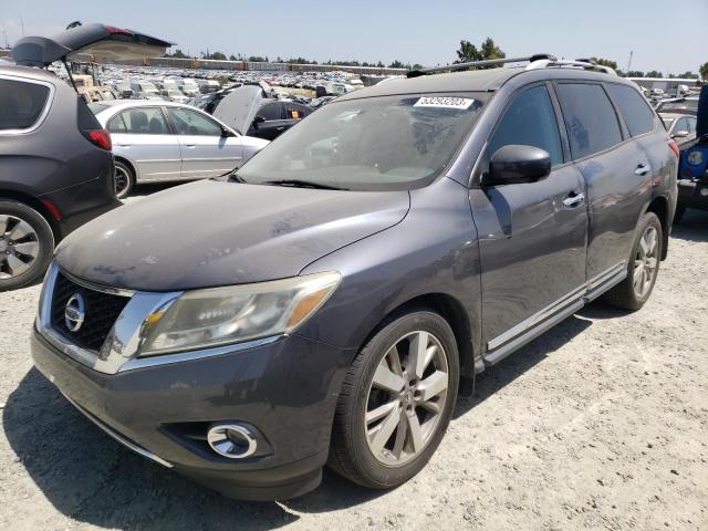5N1AR2MN6EC671234 - 2014 NISSAN PATHFINDER S GRAY photo 1