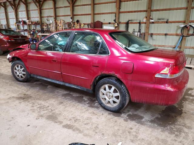 1HGCG56772A817345 - 2002 HONDA ACCORD SE RED photo 2