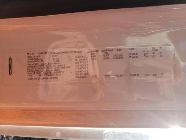 3AKJHHDR8NSNF2512 - 2022 FREIGHTLINER CASCADIA 1 თეთრი ფოტო 10