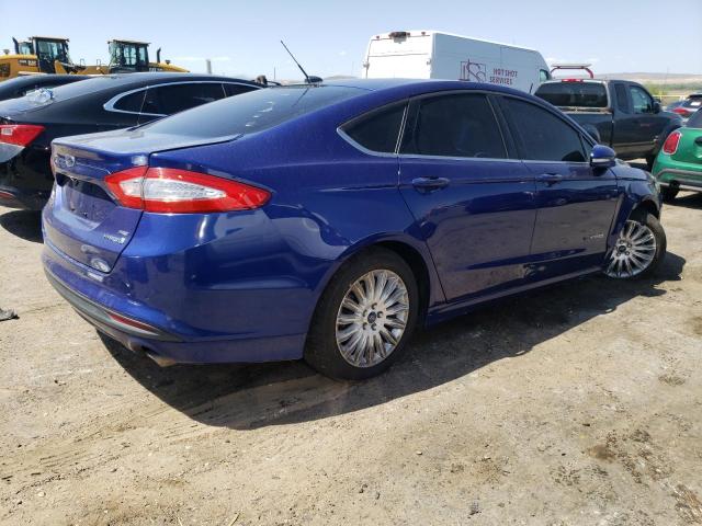 3FA6P0LU4FR254555 - 2015 FORD FUSION SE HYBRID BLUE photo 3