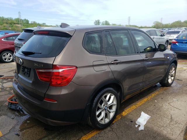 5UXWX7C54BL730418 - 2011 BMW X3 XDRIVE35I BROWN photo 3