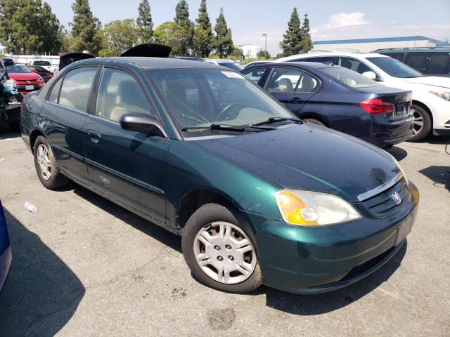 2HGES16502H587339 - 2002 HONDA CIVIC LX GREEN photo 4