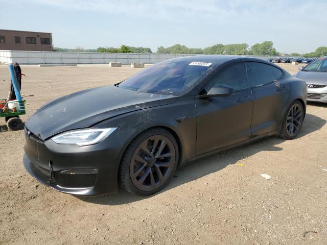 5YJSA1E62MF431956 - 2021 TESLA MODEL S Սև լուսանկար 1