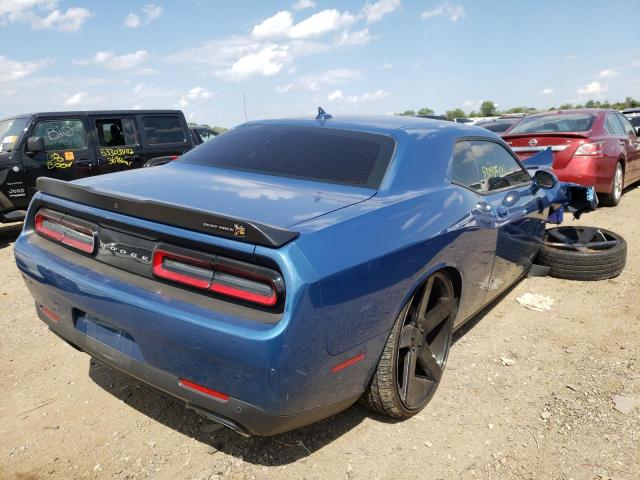 2C3CDZFJ8MH509586 - 2021 DODGE CHALLENGER R/T SCAT PACK BLUE photo 4