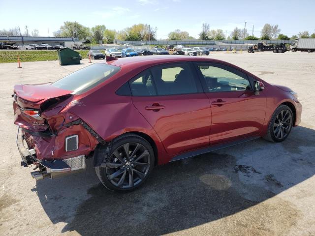 JTDBCMFE4RJ019023 - 2024 TOYOTA COROLLA LE MAROON photo 3